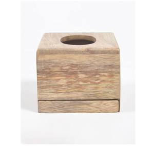 Caja de pañuelos de madera de mango natural, duradera y de alta calidad para su hogar, sala de estar, escritorio, caja para guardar pañuelos - Product Image 2