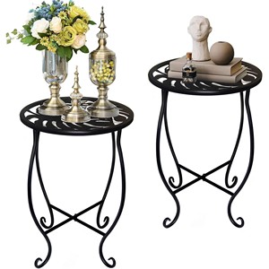 LINEA Expots Inc Handmade Foldable Durable <b>Black</b> Iron Modern Foldable <b>Side</b> <b>Table</b> for Living Room Home Furniture - Product Image 1