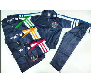 ชุดกีฬานักเรียนขายดี ชุดนักเรียนเด็ก ชุดวอร์มเด็ก ซุปเปอร์โพลี สีน้ำเงิน สำหรับใช้ในโรงเรียน - Product Image 2