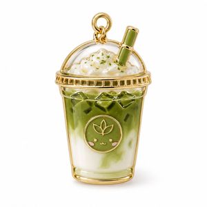 Pendentif Matcha 3D en forme de tasse de latte glacé avec crème fouettée, breloques mignonnes pour boissons, pour porte-clés et bracelets DIY - Product Image 3