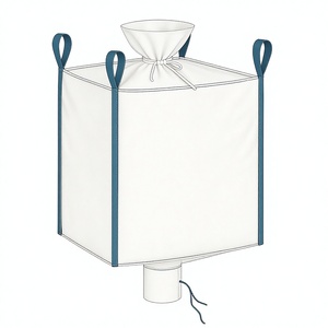 Sac FIBC industriel 95x95x110 cm, sac jumbo en PP tissé avec boucles de levage pour engrais, céréales et poudres - Product Image 1