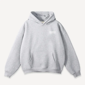 Sudadera con Capucha Extra Grande Unisex CHARLO, Color Sólido, Algodón French Terry, Estilo Casual para Otoño, Diseño con Logotipo Frontal y Bolsillo - Product Image 5