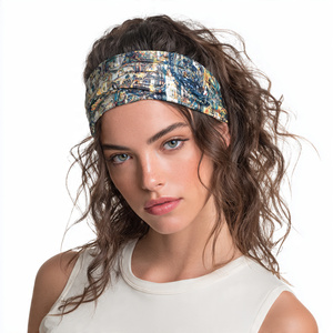 Bandeau pour queue de cheval imprimé Trail Heads pour femmes, bandeau et chouchou imprimés, style streetwear, pour la course, sublimation - Product Image 4