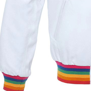 Men's White Cotton Shirt <b>Jacket</b> With Rainbow Collar Casual Summer Wear Turn-down Collar Regular Fit Solid Color Pullover Style - Product Image 2