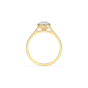Anillo de Compromiso Solitario REYES Timeless de Plata de Ley 925 para Novia, Corte Redondo, Moissanita Certificada por GRA, Joyería Fina - Product Image 5