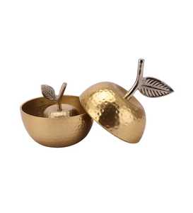Boîte à bijoux Golden Heritage en coquillage avec bouton en perle, en métal poli, faite à la main, écologique, durable, design glamour pour cadeaux de mariage - Product Image 6