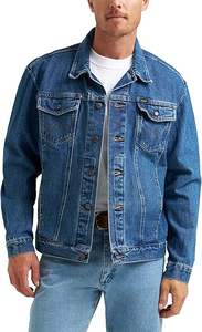 Chaqueta de Mezclilla para Hombre, Estilo Casual, Ajustada, Lavada, Azul Premium, Vintage, OEM ODM, para Invierno y Todas las Temporadas - Product Image 6