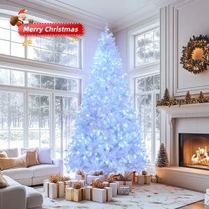 8 FT Pre-Lit Artificial Christmas <b>Tree</b> <b>with</b> 1500 Branch Tips and 500 <b>Lights</b> Hinged Pine <b>Tree</b> Remote Control Holiday Decor - Product Image 4