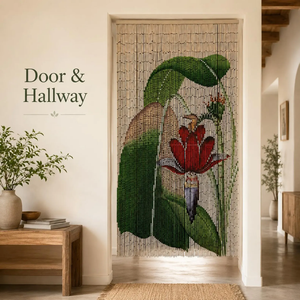 Natural Bamboo Beaded <b>Door</b> Curtains Eco Friendly Bead Curtain for Hotel Resort Home Restaurant Doorway Decor Wholesale - Product Image 4