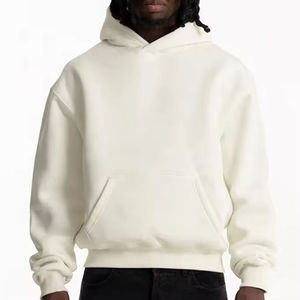 High Quality Oversized Breathable Premium Hoodie Men Fashion New Design Solid Color Custom Cotton Oversized Pullover Hoodie - Product Image 5