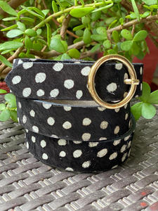 New Stylish and Handmade Ladies Animal Fur <b>Leather</b> Classic <b>Belt</b> Personalized Distressed Animal Print Fur <b>Leather</b> Women <b>Belts</b> - Product Image 4