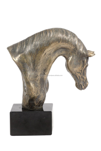 Statue de cheval arabe gravée artisanale, figurine en laiton antique moderne pour la décoration de la maison, du bureau ou de la table, personnalisable - Product Image 4