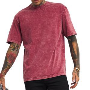 Camisetas de Alta Calidad con Lavado Ácido, Estilo Urbano, Secado Rápido, Vintage, para Fitness, Venta al Por Mayor, Camisetas con Lavado Ácido para Hombre - Product Image 1