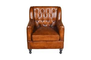 Classic Tufted Modern Brown Leather <b>Sofa</b> Chair Premium Armchair <b>Inflatable</b> Adjustable for Home Hotel Furniture - Product Image 1