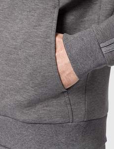 Ensemble de survêtement technique en molleton pour homme, col à capuche, motif uni, deux pièces, pour le jogging d'hiver - Product Image 3