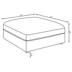 Duncan Square Upholstered <b>Ottoman</b> in Charcoal Stylish <b>Stool</b> & <b>Ottoman</b> Set - Product Image 5
