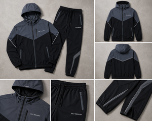 Custom Summer 2-Piece Nylon Windbreaker <b>Tracksuit</b> Set for Men-High Quality Casual Lightweight Reversible Streetwear Hoodie - Product Image 5