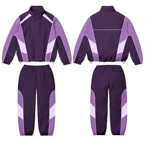 2026 Customized Latest Design 2 Pieces Vintage Outdoor Camping Zipper Nylon Unisex New Arrival Windbreaker Jacket Set <b>Tracksuit</b> - Product Image 5