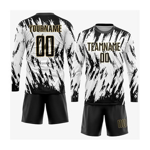 Soccer uniform jersey long sleeve Personalized team players shirts and shorts printed Number Logo - Product Image 4
