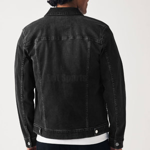 Veste en jean pour homme de haute qualité, respirante, écologique, col montant, 100% coton, fabriquée au Pakistan, best-seller - Product Image 2