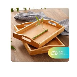 [BÉST SELLER] Bandeja de Servir Reutilizable de Madera para Sala de Estar, Diseño Moderno, Portátil, 2-3 Compartimentos, Origen Vietnam - Product Image 1