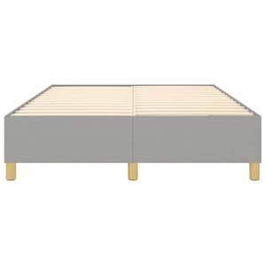 Cadre de lit à sommier tapissé en tissu gris clair, taille Queen, produit uniquement pour les États-Unis - Product Image 5