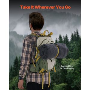 Grande couverture de camping en laine, résistante à l'eau et au vent, ignifuge, idéale pour les activités de plein air, parfaite pour les pique-niques et la randonnée - Product Image 6