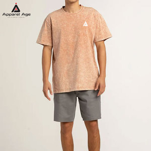 บริการ OEM เสื้อยืดทรงหลวมพิมพ์ลายตามสั่งสำหรับผู้ชาย ผ้าฝ้าย 100% ขายส่งราคาถูก เสื้อยืดผู้ชายแบบย้อมสีเอซิด - Product Image 6