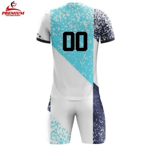 Premium Quality Men's Soccer Uniform Customized Logo Short Solid Color 100% Polyester Fabric Breathable Anti-Bacterial Quick Dry - Product Image 5
