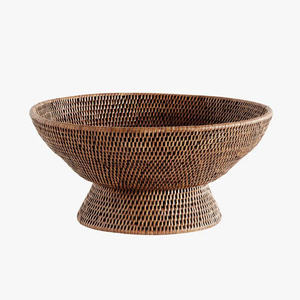 Cesta de Frutas de Mimbre Tejida a Mano con Pedestal, Soporte Elevado para Frutas, Cesta Decorativa, Proveedor de Vietnam, OEM, ODM - Product Image 1