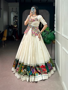 Ensemble Lehenga Choli en rayonne brodée, longueur au sol, tenue ethnique indienne pakistanaise pour femmes, robe de fête de mariage - Product Image 1