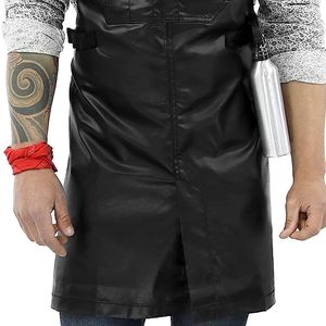 Wholesale 100% Genuine Leather Sleeveless Bib Kitchen Apron Durable Daily Use Premium Quality Customizable <b>Baking</b> Workwear - Product Image 6