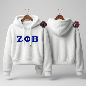 Zeta Phi Beta Sorority Bordado Mujer Sehrpa polar Sudadera con capucha | ZPB Sorority and Fraternity Ladies Custom Made Jogging Shirt - Product Image 5