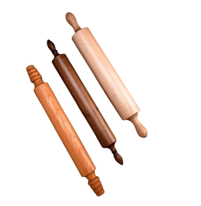 Rodillo de Madera Clásico para Amasar, Rodillo de Madera de Acacia de Alta Calidad para Pan, Estilo Indio Chakla Belan, Elegante para Navidad y Pascua - Product Image 2