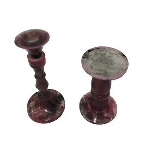 เชิงเทียนเรซิ่นทำมือแบบดั้งเดิมที่เป็นมิตรกับสิ่งแวดล้อม ชุดเชิงเทียนทรงเสาสองชิ้น - Product Image 1