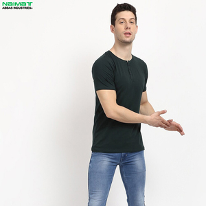 Naimat Abbas Industries Men's Short Sleeve T-Shirt With Front <b>Logo</b> Print Slim Fit Casual Jersey Cotton O-Neck Top - Product Image 4