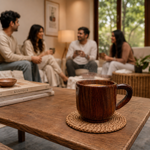 Taza de Té de Madera de Palisandro Indio Hecha a Mano de Lujo, Taza de Café Premium para Comedor, Vajilla, Decoración del Hogar, Colección de Regalos - Product Image 3
