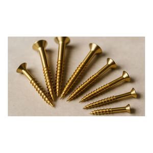 Durable Brass <b>Flat</b> Head CSK <b>Screws</b> with Smooth Finish for Woodworking Electrical and General Fastening - Product Image 2