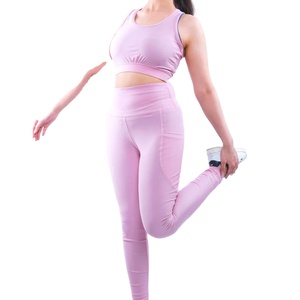Ensemble de vêtements de sport sans couture pour femmes Leggings d'entraînement à séchage rapide soutien-gorge de gymnastique décor Vintage vêtements actifs ensemble de Yoga de Fitness de grande taille - Product Image 2