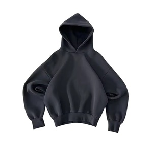 Compre 2025 nuevo logotipo personalizado al por mayor de alta calidad Sudadera con capucha en blanco de peso pesado diseño personalizado de gran tamaño hombres Boxy recortada sudaderas con capucha 2025 - Product Image 2