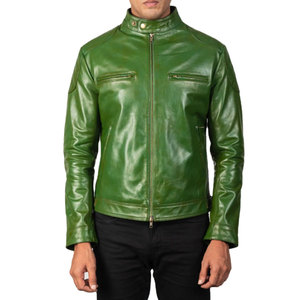 Chaqueta de Cuero Genuino para Motociclistas, Tejido Transpirable, Nuevo Estilo 2026, Chaqueta de Cuero para Hombre - Product Image 1