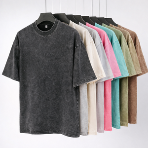 Camisetas al por mayor de 380 g/m² con lavado ácido para mujer, transpirables, personalizadas OEM, informales, estilo vintage, oversize - Product Image 2