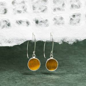 Tiger's Eye Sterling Silver Wedding & Party Jewelry Set Wholesale Trendy Handmade Drop <b>Earrings</b> Matching Necklace Export India - Product Image 2