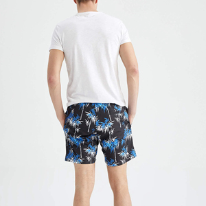 Premium Quality Summer <b>Men's</b> Board Shorts Swim <b>Trunks</b> Knitted Drawstring Closure Breathable Quick Dry Waterproof Zipper Pockets - Product Image 4