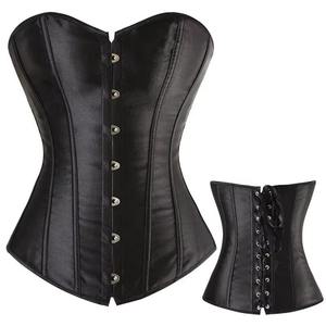 Corset en cuir véritable noir pour femmes, en cuir de vachette, à lacets, bustier tendance, logo personnalisé, fabricant OEM - Product Image 4