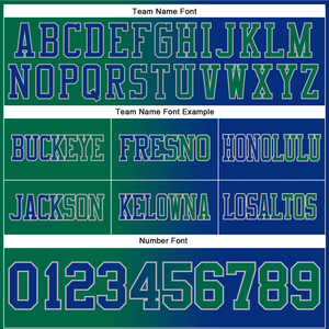 Maillot de football américain authentique, style tendance, avec logo personnalisé, dégradé, vert royal et gris, en maille, dernière collection - Product Image 3