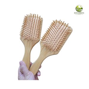 Peigne en bambou classique écologique de grande taille, peigne à cheveux naturel, brosse démêlante pour hommes et femmes, soins capillaires durables, vente en gros - Product Image 1