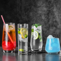 Vente en gros de verres à boisson en verre de haute qualité, à base épaisse, classiques, pour la maison, les restaurants, les bars et les hôtels