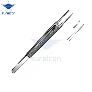Pinzas de Sutura Microquirúrgicas de 12 cm / 4-3/4 Pulgadas, Rectas, con Punta Fina de 0.3 mm, Instrumento Microquirúrgico de Acero Inoxidable para Trabajos de Precisión - Product Image 6
