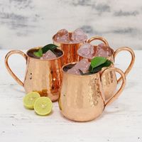 Vaisselle en cuivre martelé de style traditionnel, écologique, pour la maison, les repas et les cadeaux, aux propriétés ayurvédiques